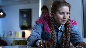 Alicia playing a video game