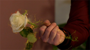 Tom conjures up a magic rose for Chloe