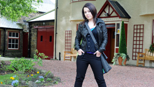 Dani Harmer as Tracy outside the Dumping Ground.