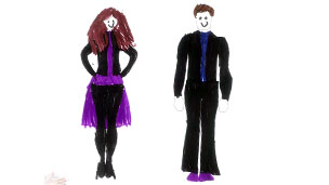 Picture of Bride and Groom drawn by a child.