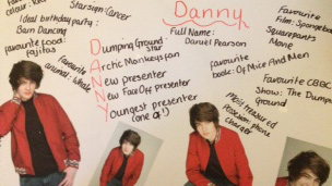 Images of Danny on a piece of paper.