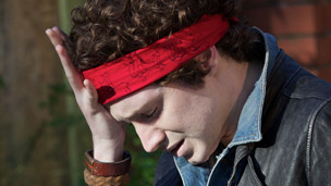 Jackson with head in hands