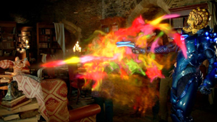 Squiggley casting his reversal spell.