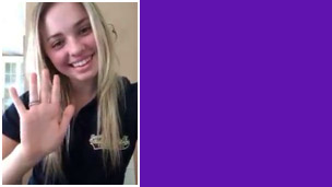 Victoria on a video chat.