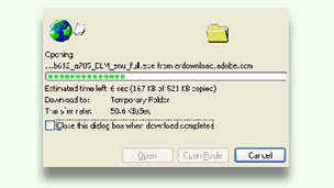A download dialog box for Adobe Acrobat