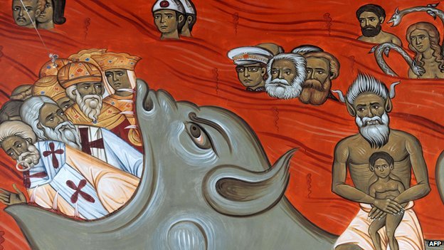 黑山教堂壁画描绘马克思在地狱- BBC News 中文