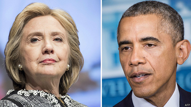 Clinton y Obama
