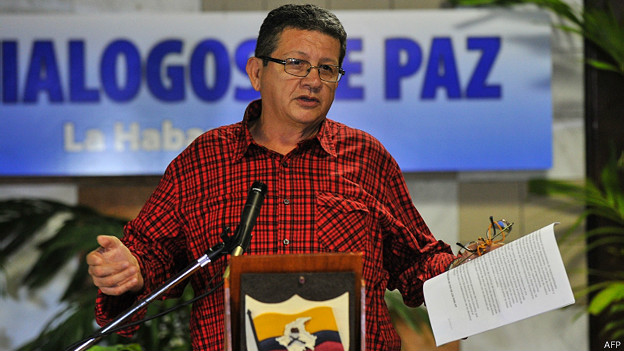 Pablo Catatumbo, dirigente de las FARC, en La Habana