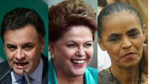 Aécio Neves, Dilma Rousseff e Marina Silva | Crédito: Agências (AP, AFP e Reuters)