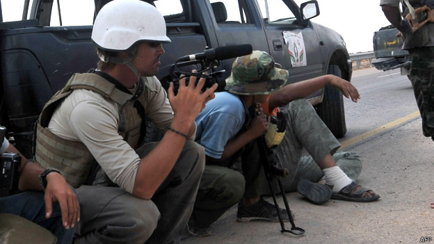 James Foley na Líbia em setembro de 2011 | Foto: AFP