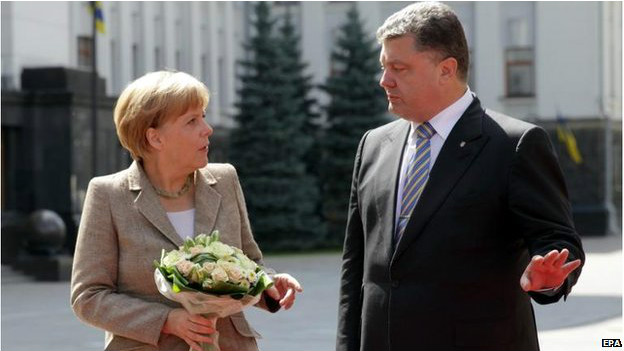 Angela Merkel e Petro Poroshenko