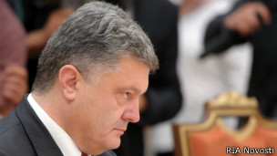 Президент Украины Петр Порошенко в Минске 26 августа 2014 г.