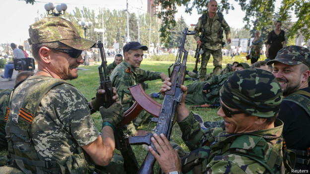 Вооруженные сепаратисты в Донецке