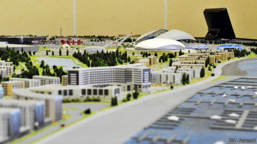 Макет олимпийских объектов в Сочи