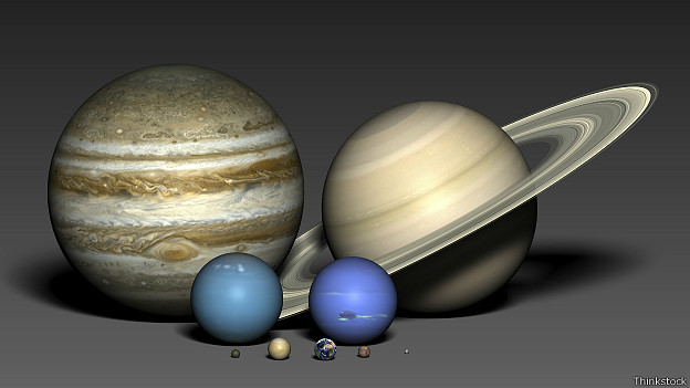 Сравнительные размеры планет Солнечной системы