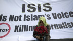 Protesto na Indonésia diz que 'Isis (atual EI) não representa o islã' (EPA)
