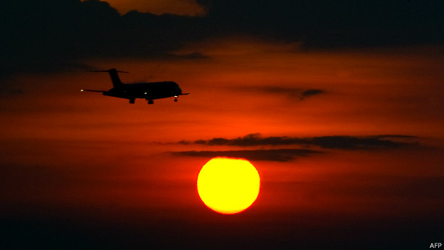 Avión aterrizando en Maiquetía