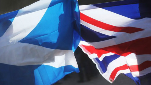 英国国旗与苏格兰旗帜