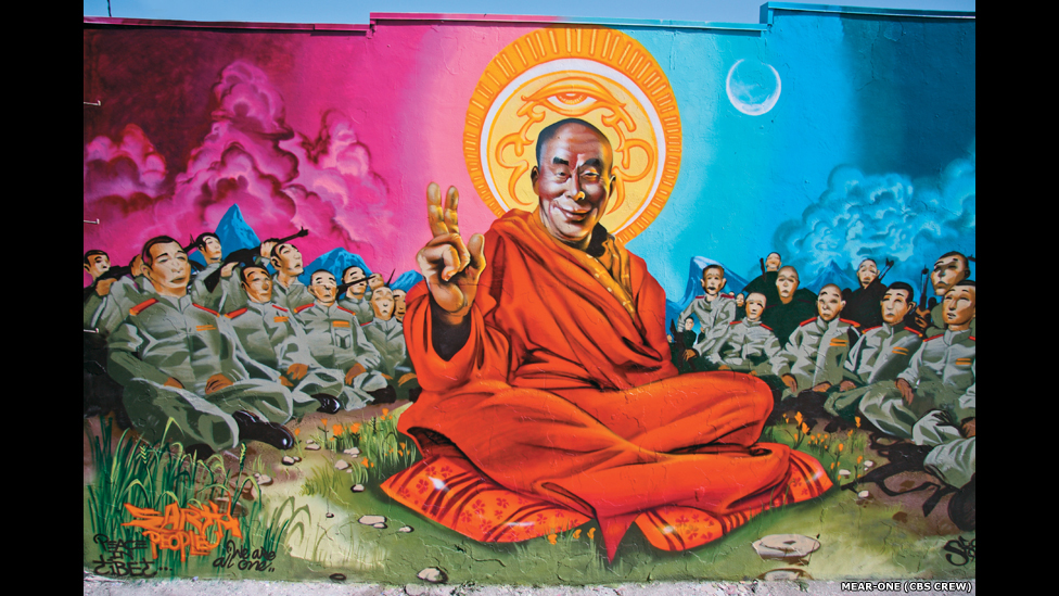 Dalai Lama de Mear-One, en Los Ángeles, EE.UU.