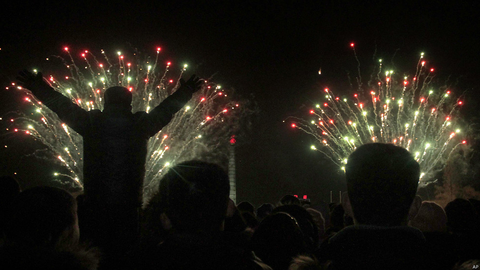 Norcoreanos en año nuevo