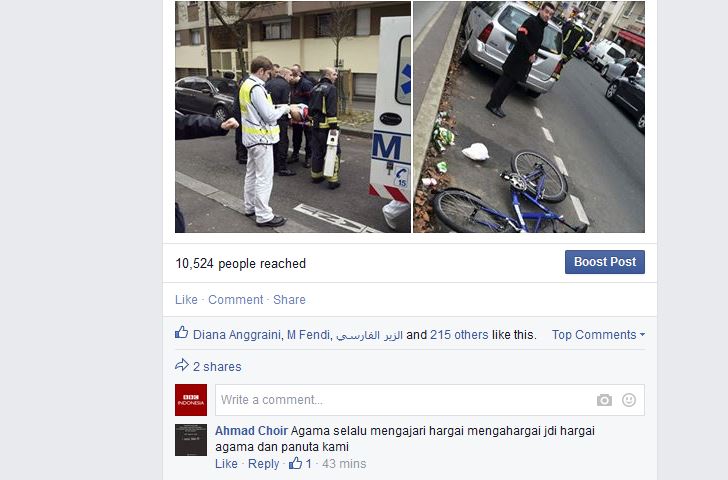 komentar di Facebook BBC Indonesia
