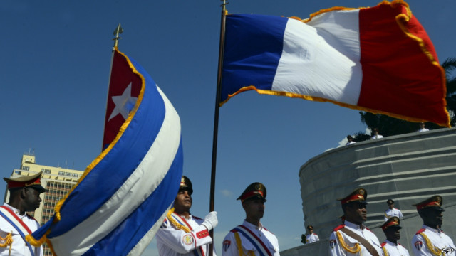Bendera Kuba dan Prancis