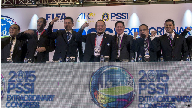 Pengurus PSSI setelah kongres luar biasa April lalu