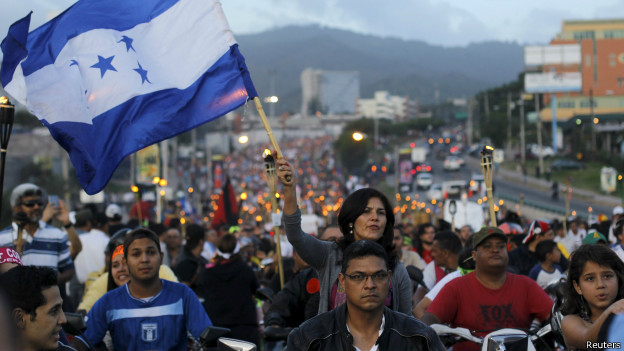 Marcha contra la corrupción en Honduras