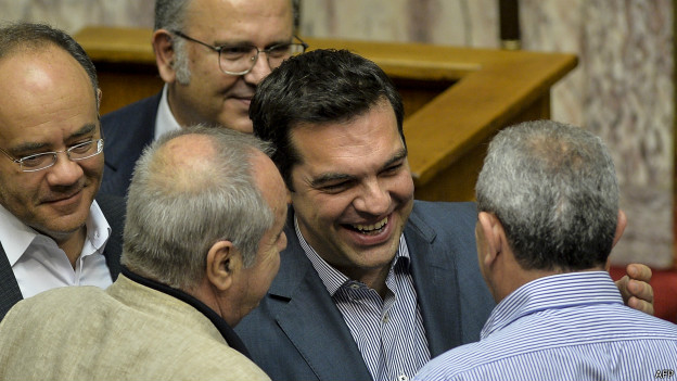Alexis Tsipras en el Parlamento