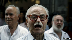 Pensionistas griegos