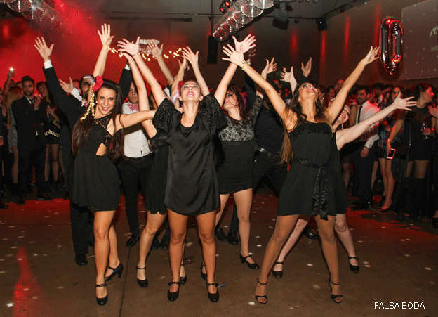 Un flashmob en una de las fiestas.