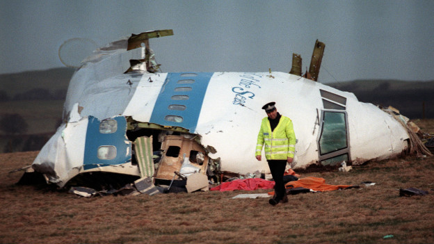 Los restos del avión de Lockerbie