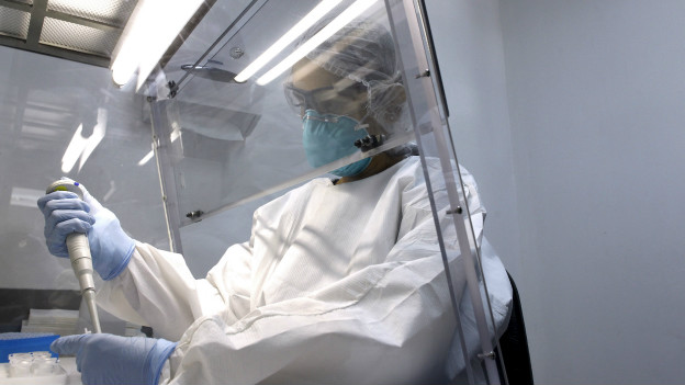 Una especialista realiza trabajos de laboratorio relacionados con el virus zika.