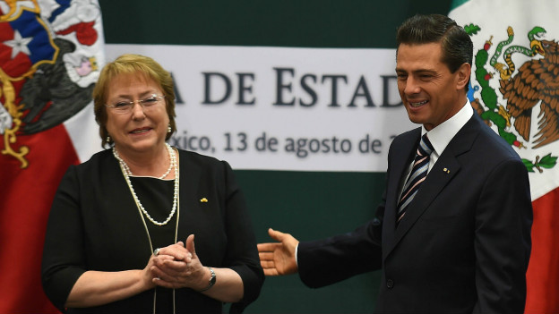 Michele Bachelet y Enrique Peña Nieto