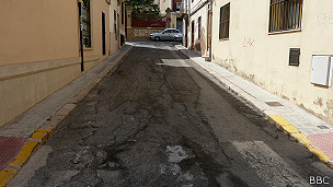 Calle sin asfaltar